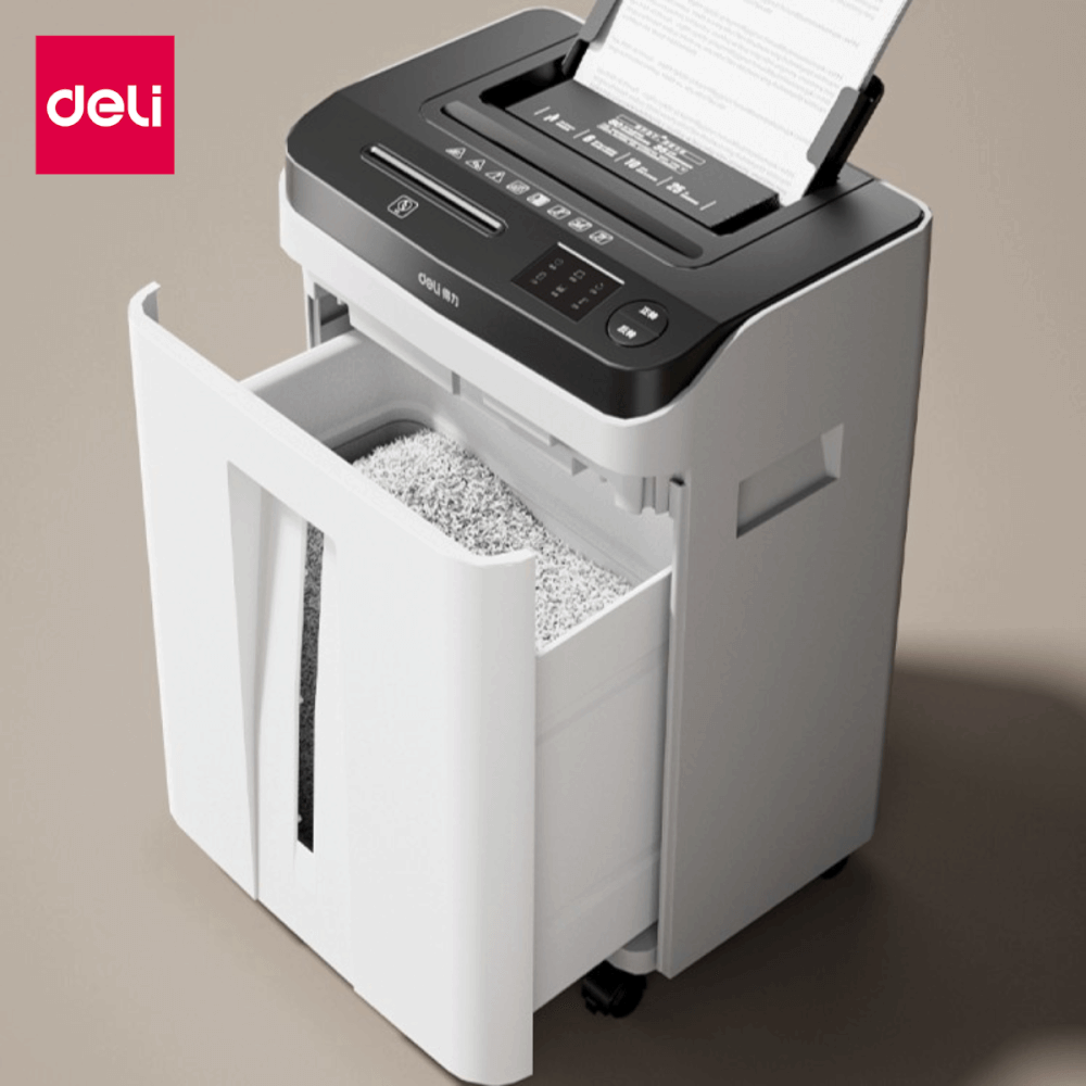 เครื่องทำลายเอกสารอัตโนมัติ DELI GA850-WH-01 25ลิตร สีขาว